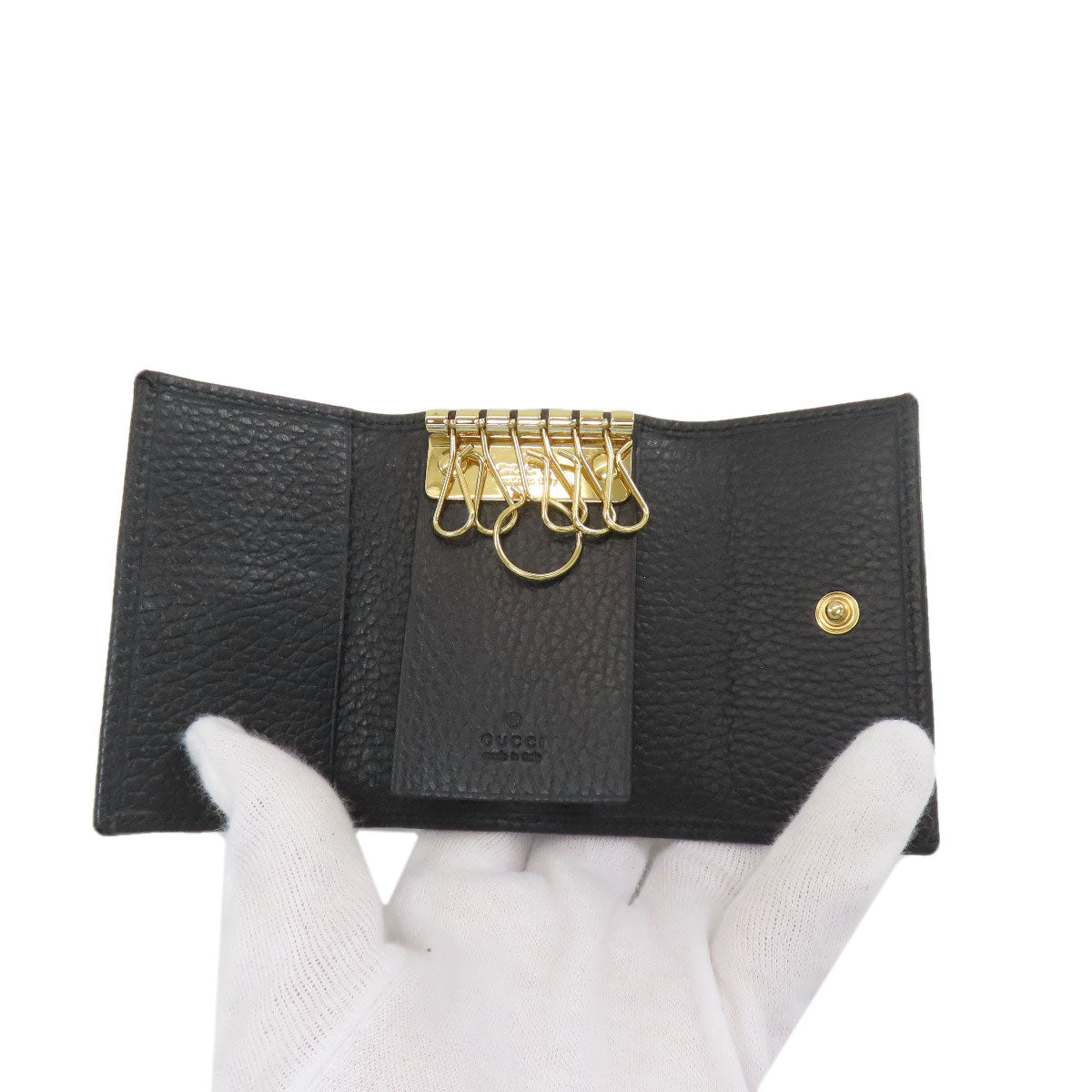 GUCCI 456118 GG Marmont key holder Leather Ladies [Used]