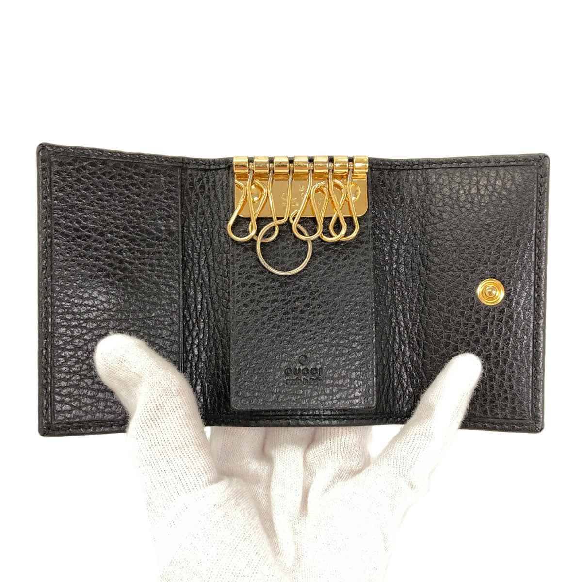 GUCCI 456118 GG Marmont key holder Leather Ladies [Used]