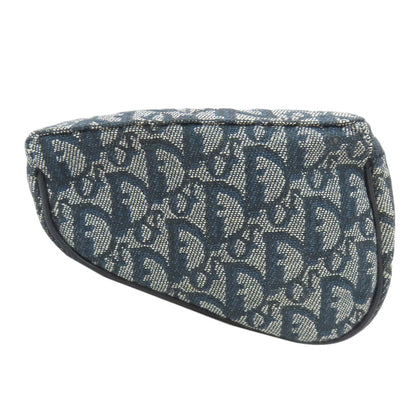 CHRISTIAN DIOR Saddle trotter pattern Cosmetics Pouch Canvas Ladies [Used]