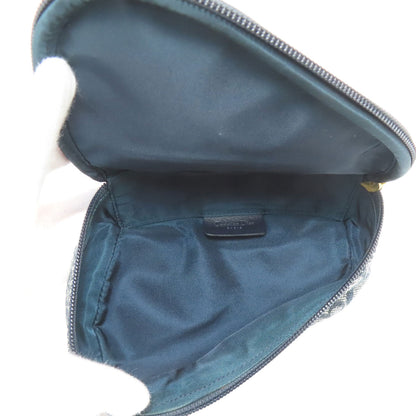 CHRISTIAN DIOR Saddle trotter pattern Cosmetics Pouch Canvas Ladies [Used]