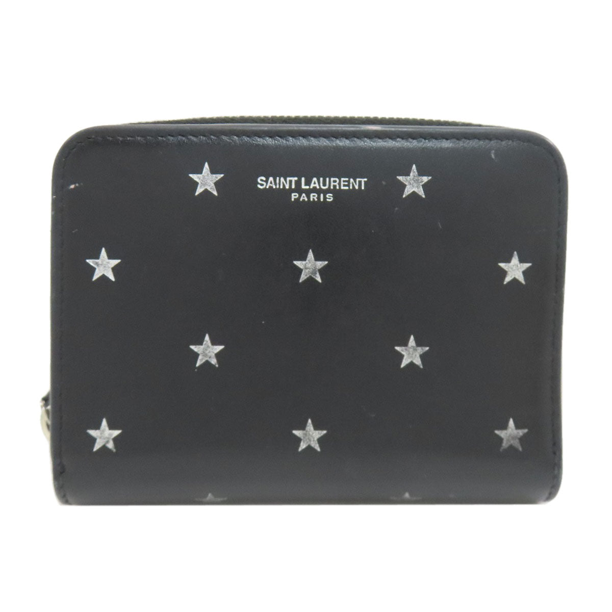 SAINT LAURENT Star motif Bifold Wallet with Coin Pocket Leather Ladies [Used]