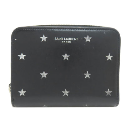 SAINT LAURENT Star motif Bifold Wallet with Coin Pocket Leather Ladies [Used]