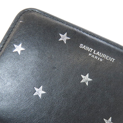 SAINT LAURENT Star motif Bifold Wallet with Coin Pocket Leather Ladies [Used]