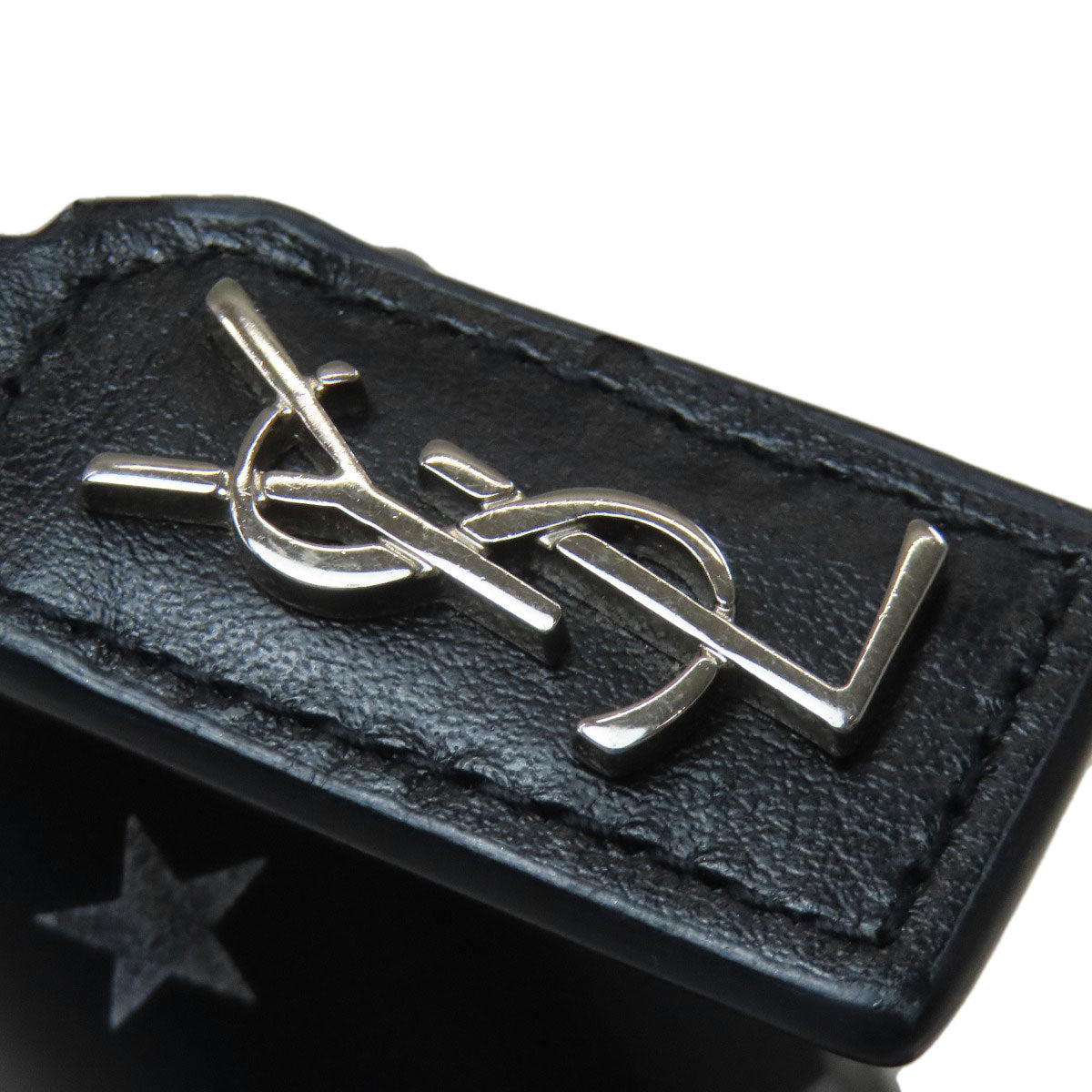 SAINT LAURENT Star motif Bifold Wallet with Coin Pocket Leather Ladies [Used]