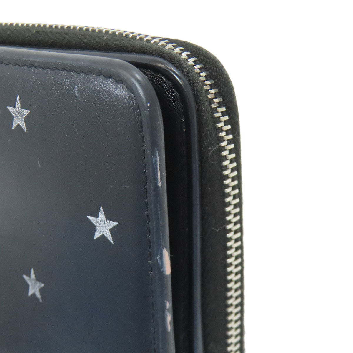 SAINT LAURENT Star motif Bifold Wallet with Coin Pocket Leather Ladies [Used]