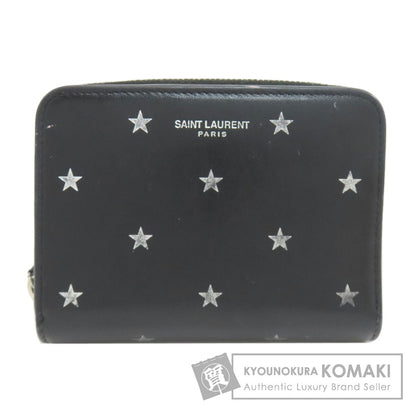 SAINT LAURENT Star motif Bifold Wallet with Coin Pocket Leather Ladies [Used]