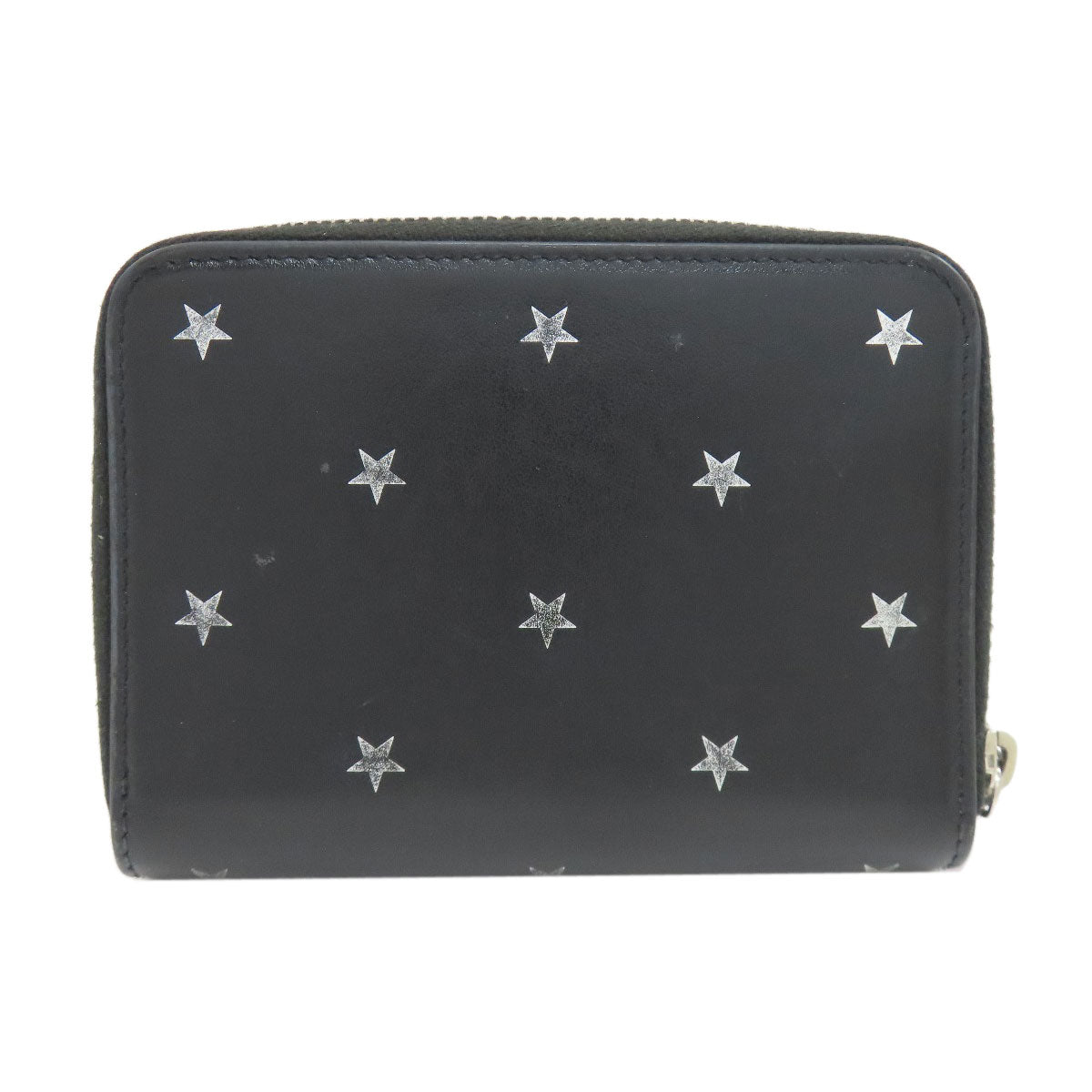 SAINT LAURENT Star motif Bifold Wallet with Coin Pocket Leather Ladies [Used]