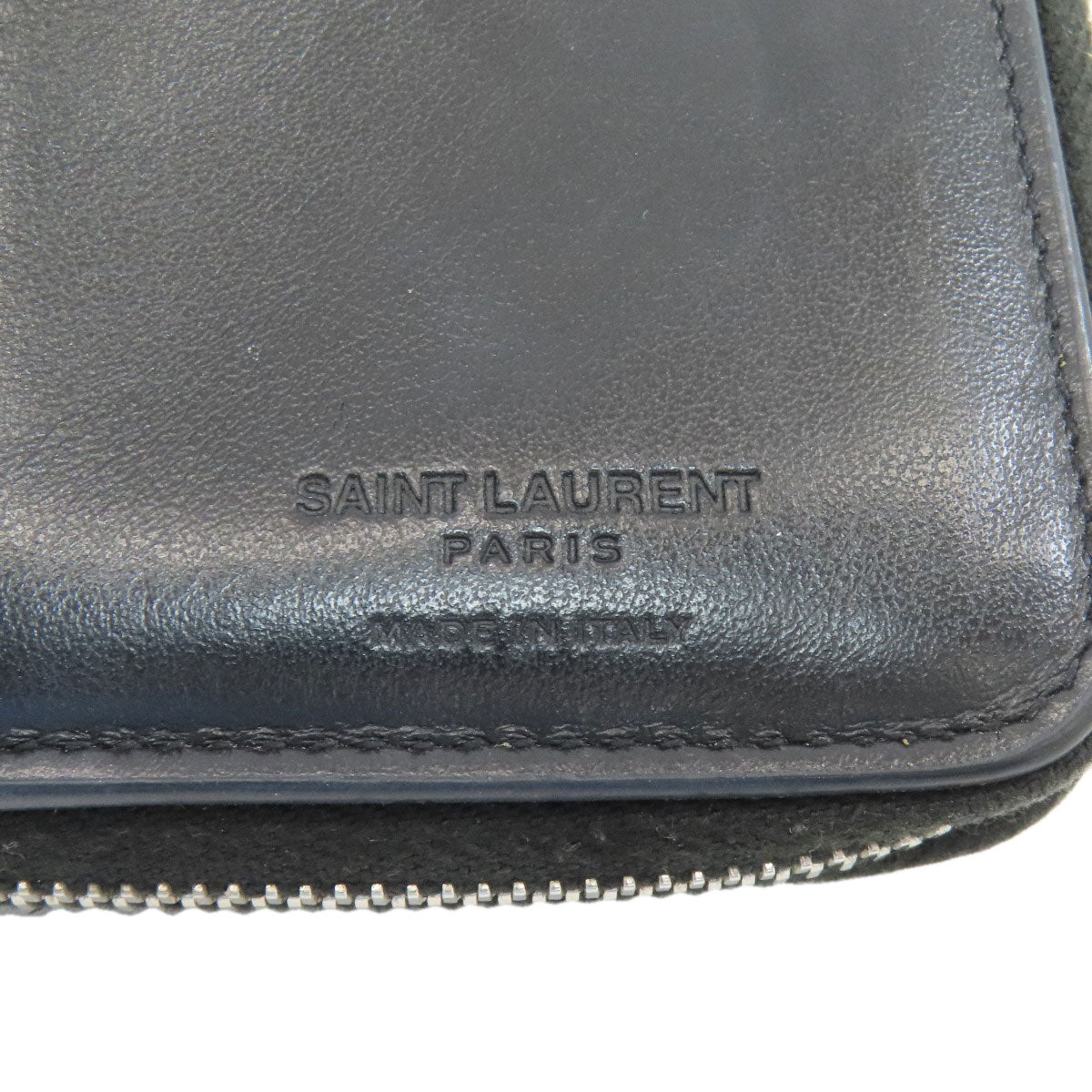 SAINT LAURENT Star motif Bifold Wallet with Coin Pocket Leather Ladies [Used]