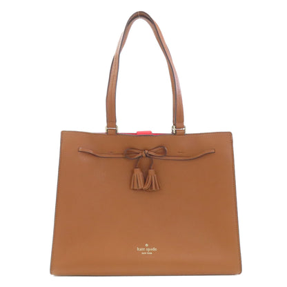 kate spade ribbon Tote Bag Leather Ladies [Used]
