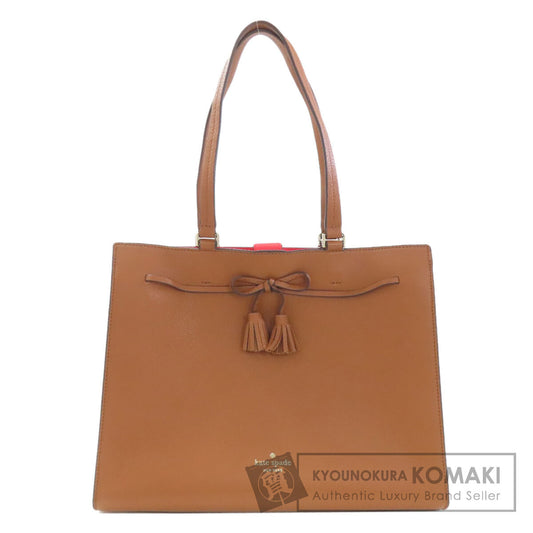 kate spade ribbon Tote Bag Leather Ladies [Used]