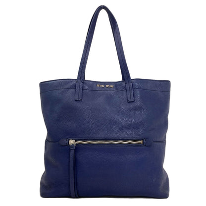 MIUMIU logo Tote Bag Calf Ladies [Used]