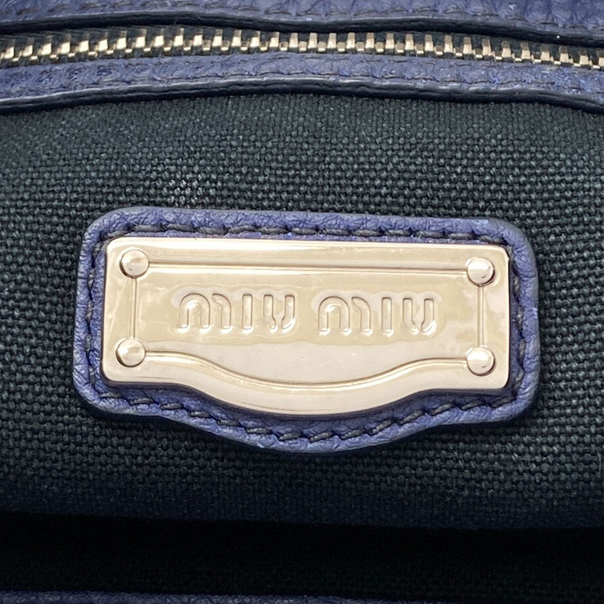MIUMIU logo Tote Bag Calf Ladies [Used]