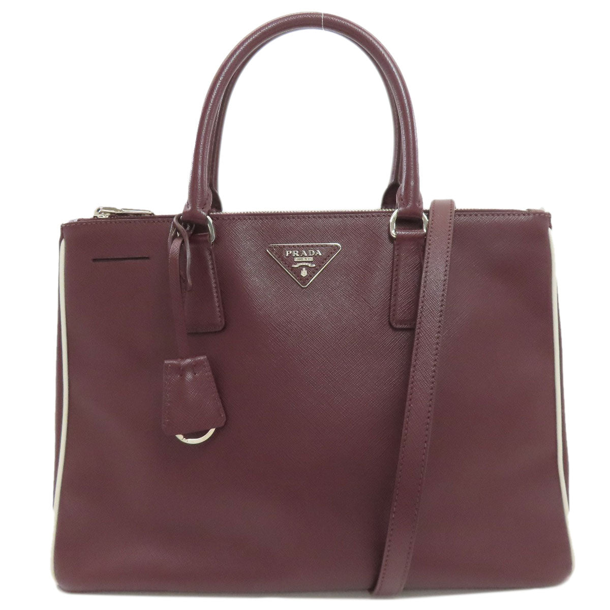 PRADA Logo Hardware 2WAY Tote Bag Safiano Ladies [Used]