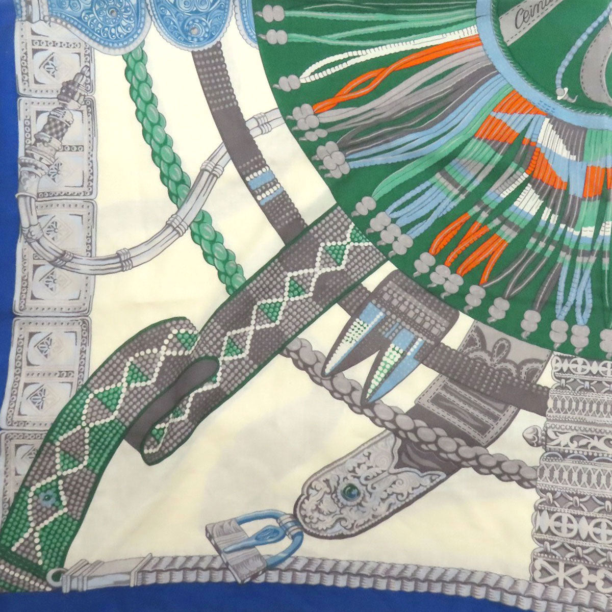 HERMES Carregean Belt and String Scarf Cashmere SilkLadies [Used]