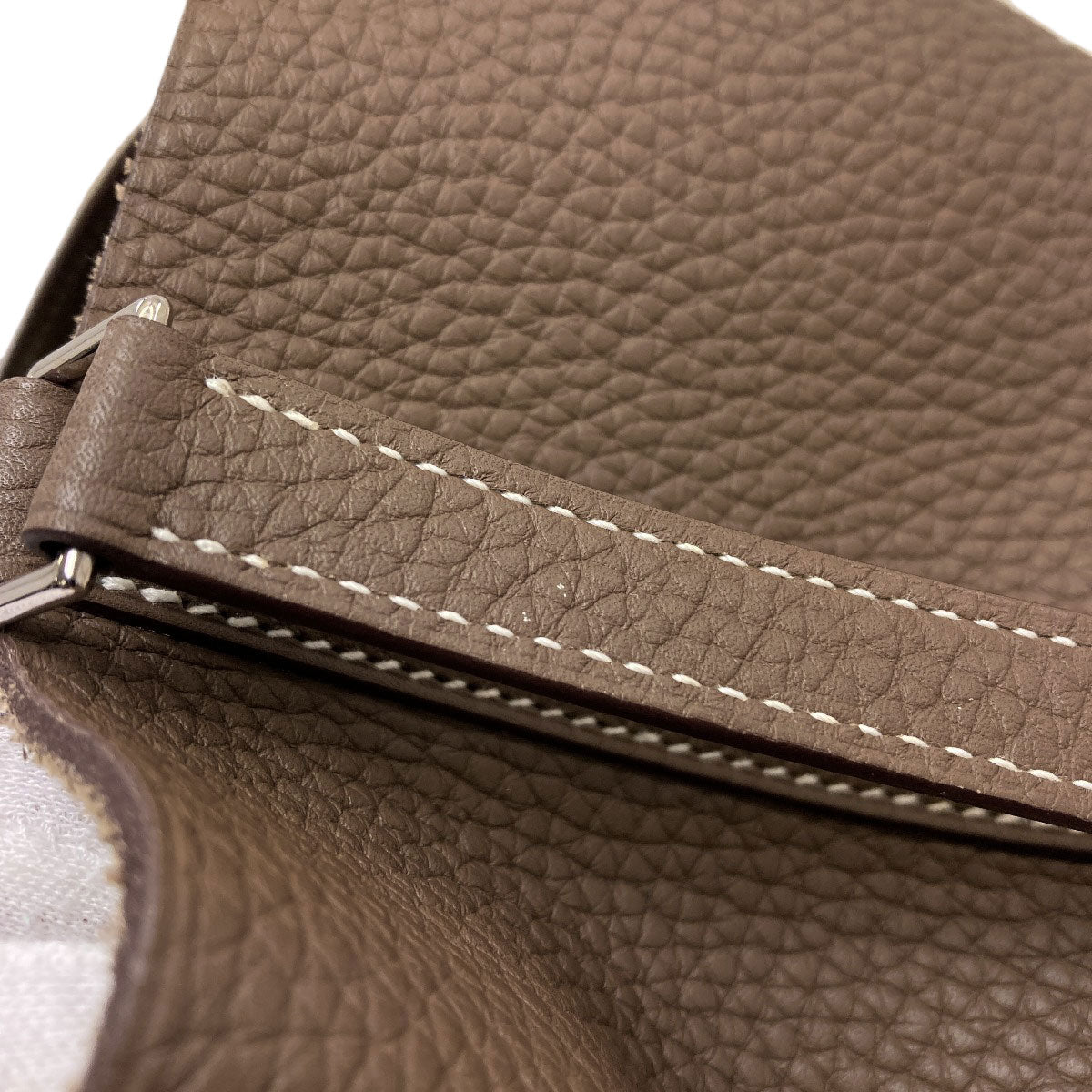 HERMES Picotin Lock MM Etoupe SilverHardware Handbag Taurillon Clemence Ladies [Used]