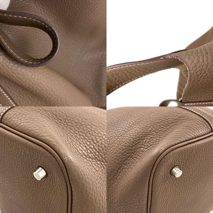 HERMES Picotin Lock MM Etoupe SilverHardware Handbag Taurillon Clemence Ladies [Used]