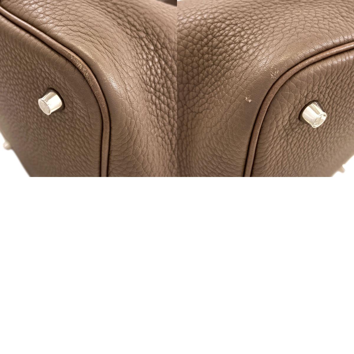 HERMES Picotin Lock MM Etoupe SilverHardware Handbag Taurillon Clemence Ladies [Used]
