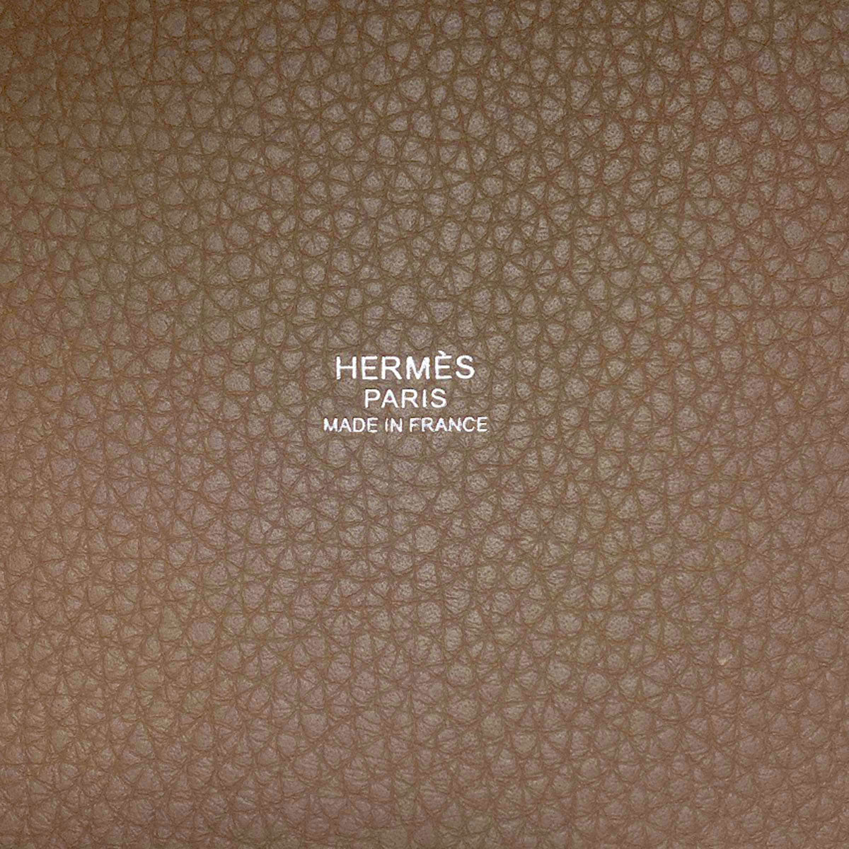 HERMES Picotin Lock MM Etoupe SilverHardware Handbag Taurillon Clemence Ladies [Used]