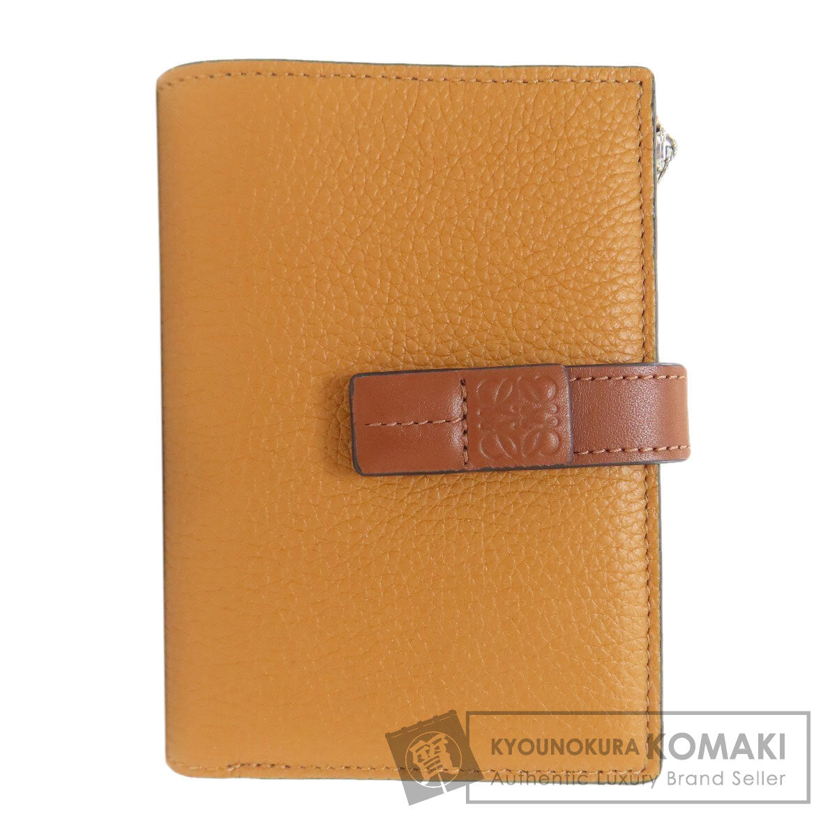 LOEWE slim zip bifold wallet Bifold Wallet with Coin Pocket Leather Ladies [Used]