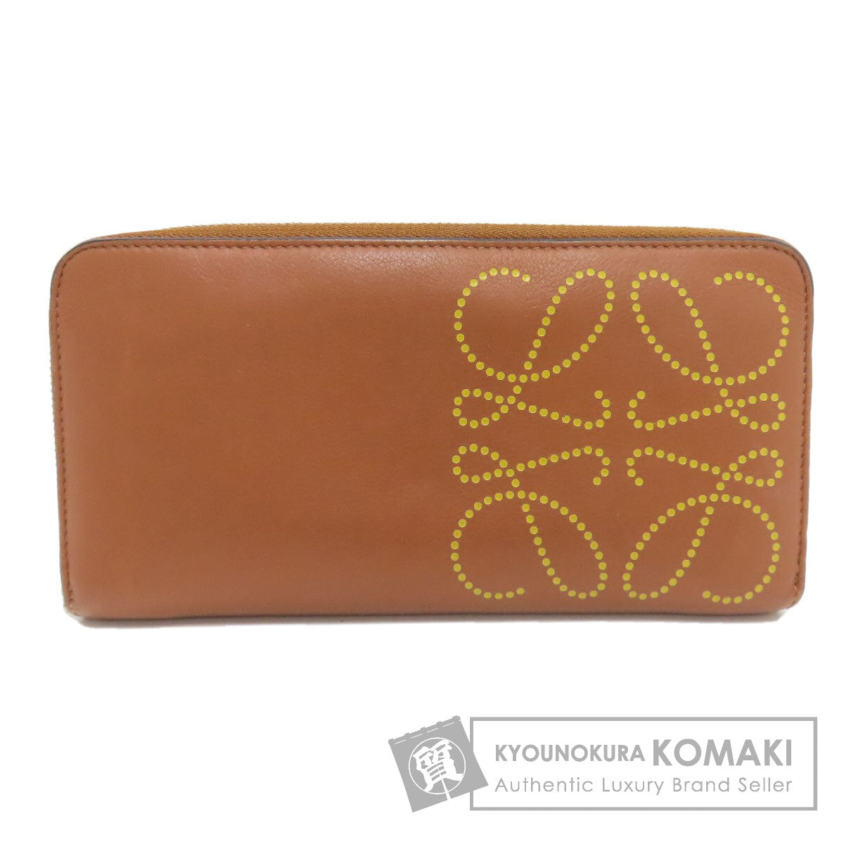 LOEWE anagram Long wallet (with coin pocket) Leather Ladies [Used]