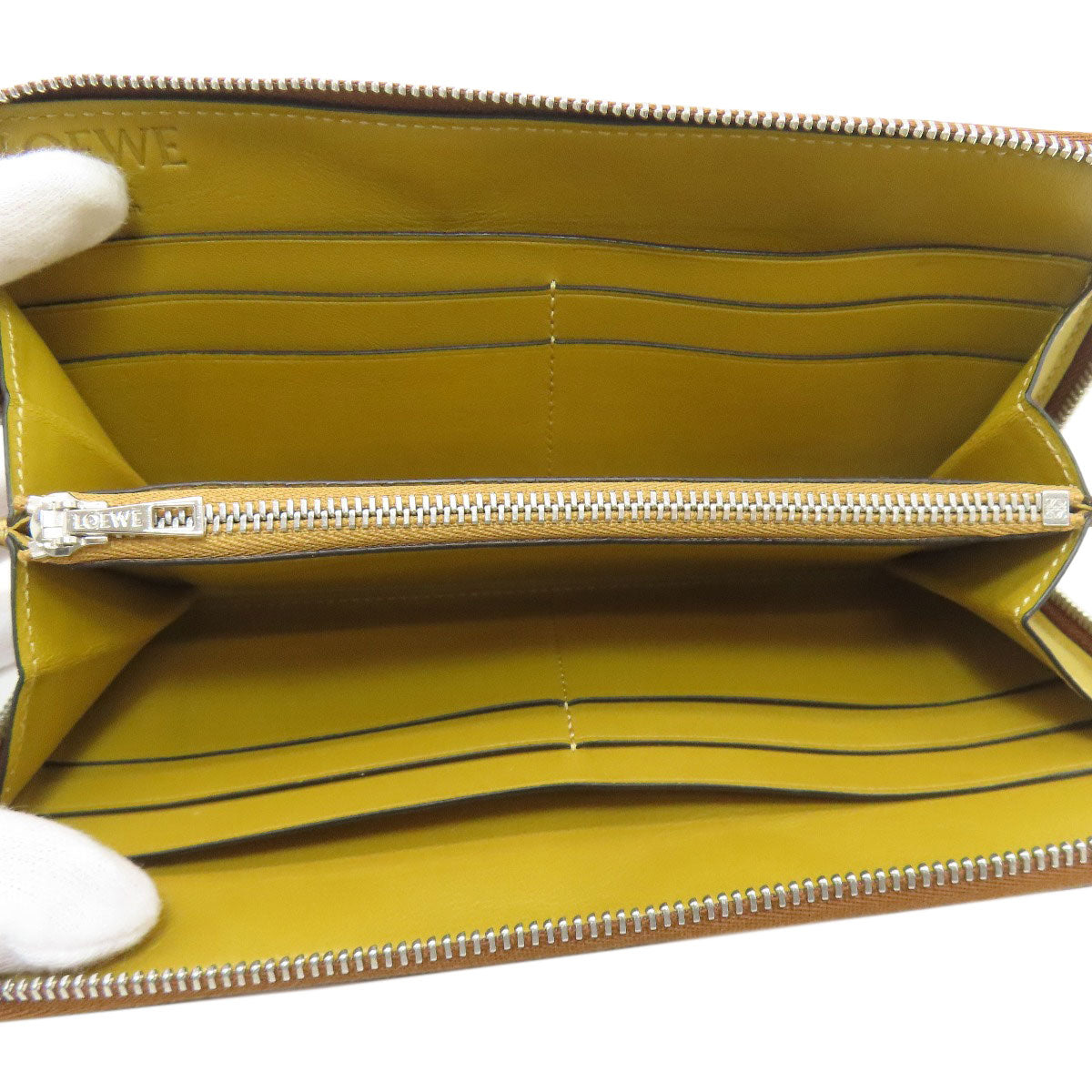 LOEWE anagram Long wallet (with coin pocket) Leather Ladies [Used]