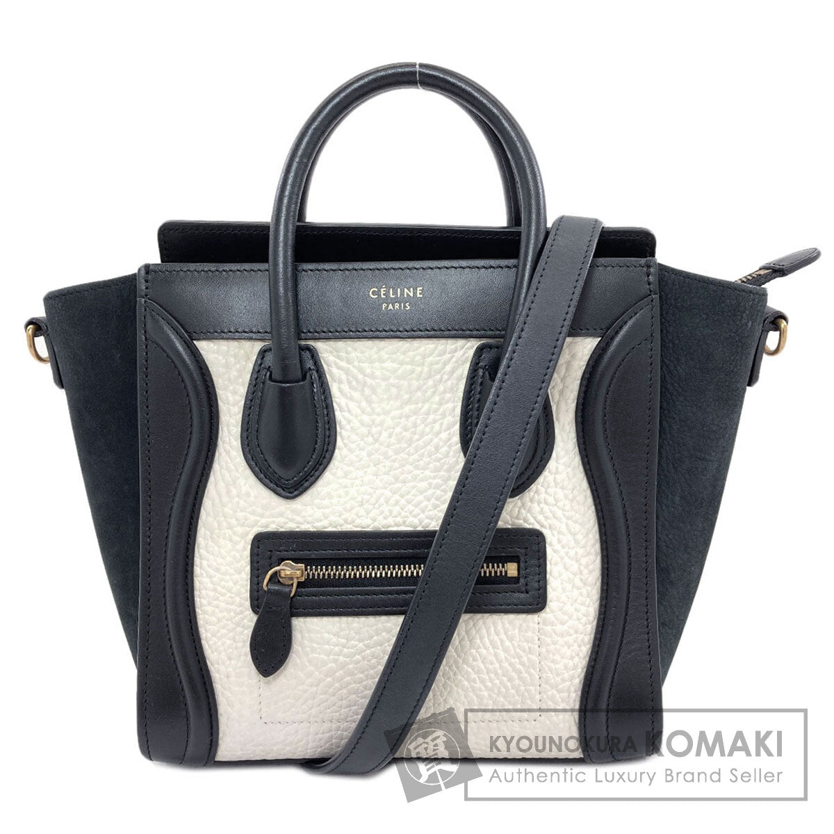 CELINE Luggage nano 2 WAY Handbag Calf Ladies [Used]