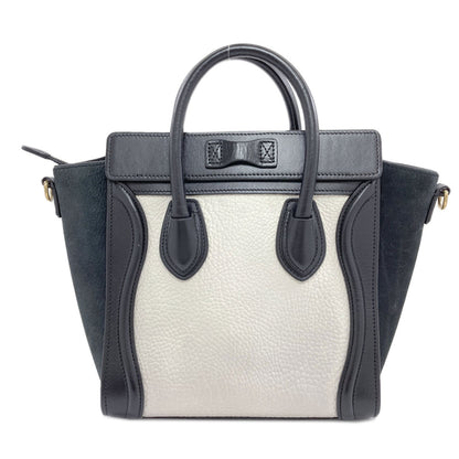 CELINE Luggage nano 2 WAY Handbag Calf Ladies [Used]