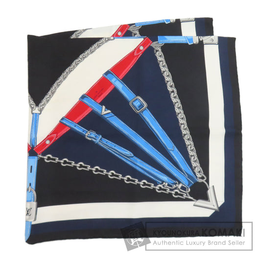 LOUIS VUITTON M78675 Carre Unchained Scarf Silk Ladies [Used]