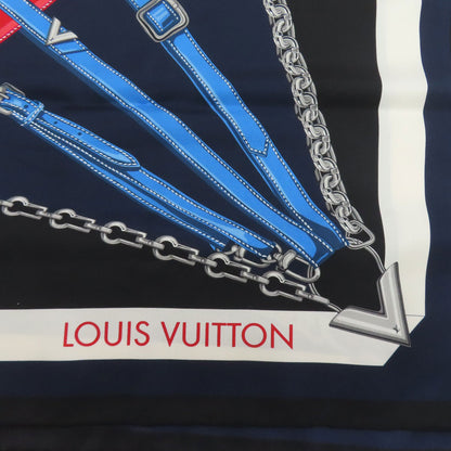 LOUIS VUITTON M78675 Carre Unchained Scarf Silk Ladies [Used]