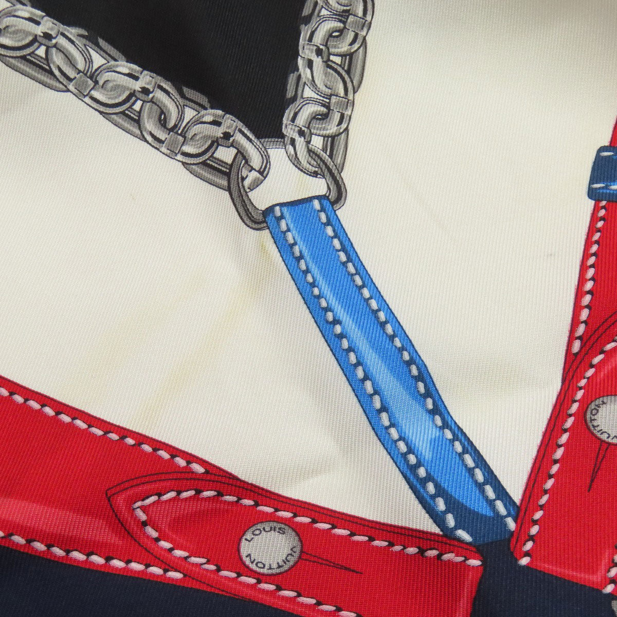 LOUIS VUITTON M78675 Carre Unchained Scarf Silk Ladies [Used]
