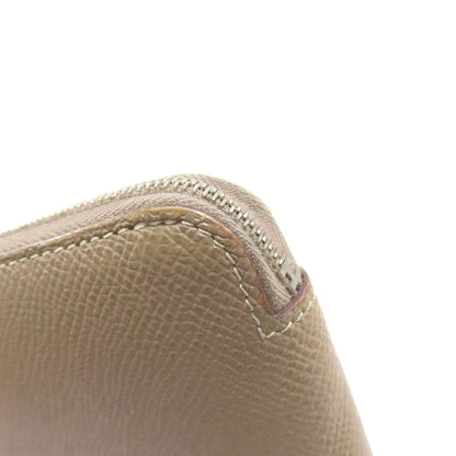 HERMES Azap Silk In Long Etoupe SilverHardware Long wallet (with coin pocket) Epsom Ladies [Used]