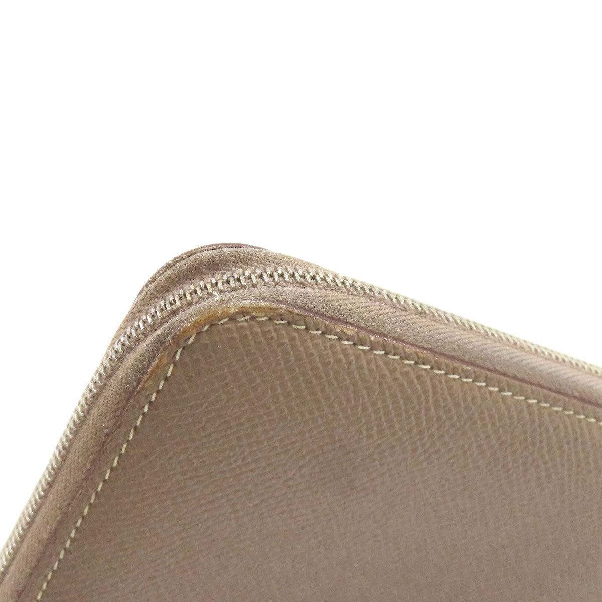 HERMES Azap Silk In Long Etoupe SilverHardware Long wallet (with coin pocket) Epsom Ladies [Used]