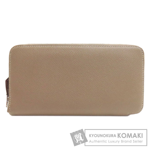 HERMES Azap Silk In Long Etoupe SilverHardware Long wallet (with coin pocket) Epsom Ladies [Used]