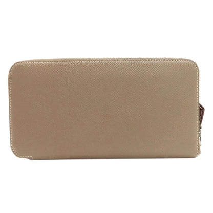 HERMES Azap Silk In Long Etoupe SilverHardware Long wallet (with coin pocket) Epsom Ladies [Used]