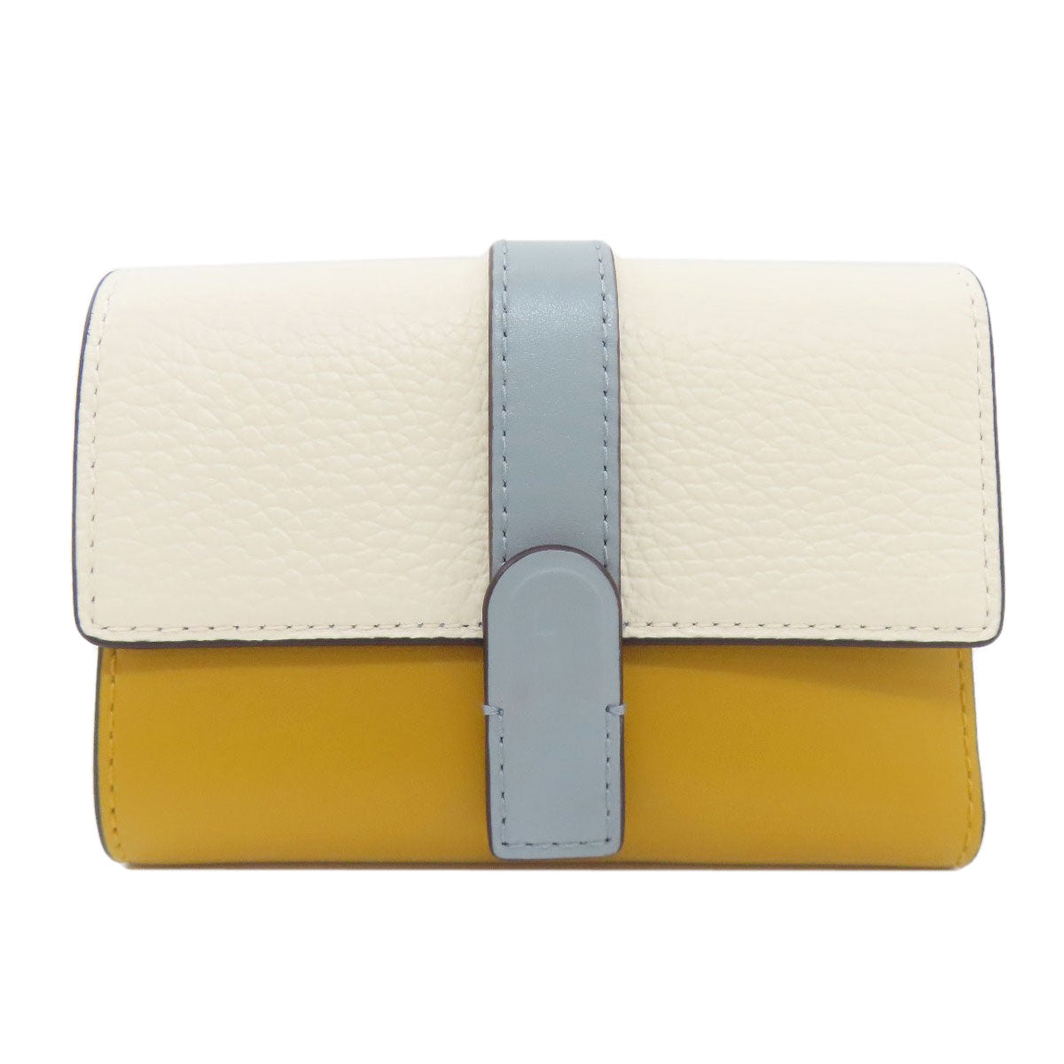 Furla アーチロゴ Tri-fold wallet (with Coin Pocket) Leather Ladies [Used]