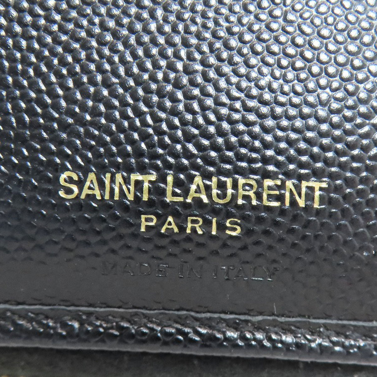 YVES SAINT LAURENT Cassandra Stitch Bifold Wallet with Coin Pocket Leather Ladies [Used]