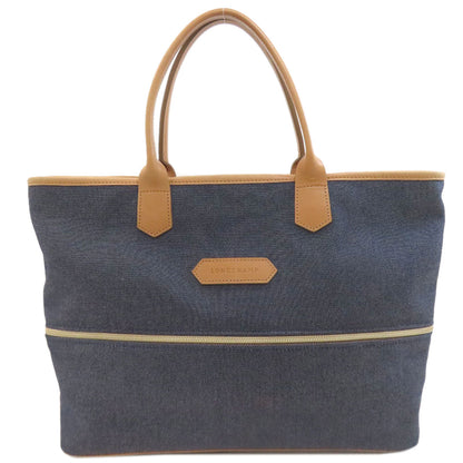 Longchamp logo Handbag Denim Ladies [Used]