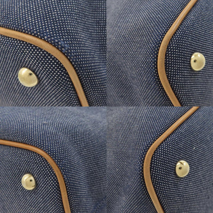 Longchamp logo Handbag Denim Ladies [Used]