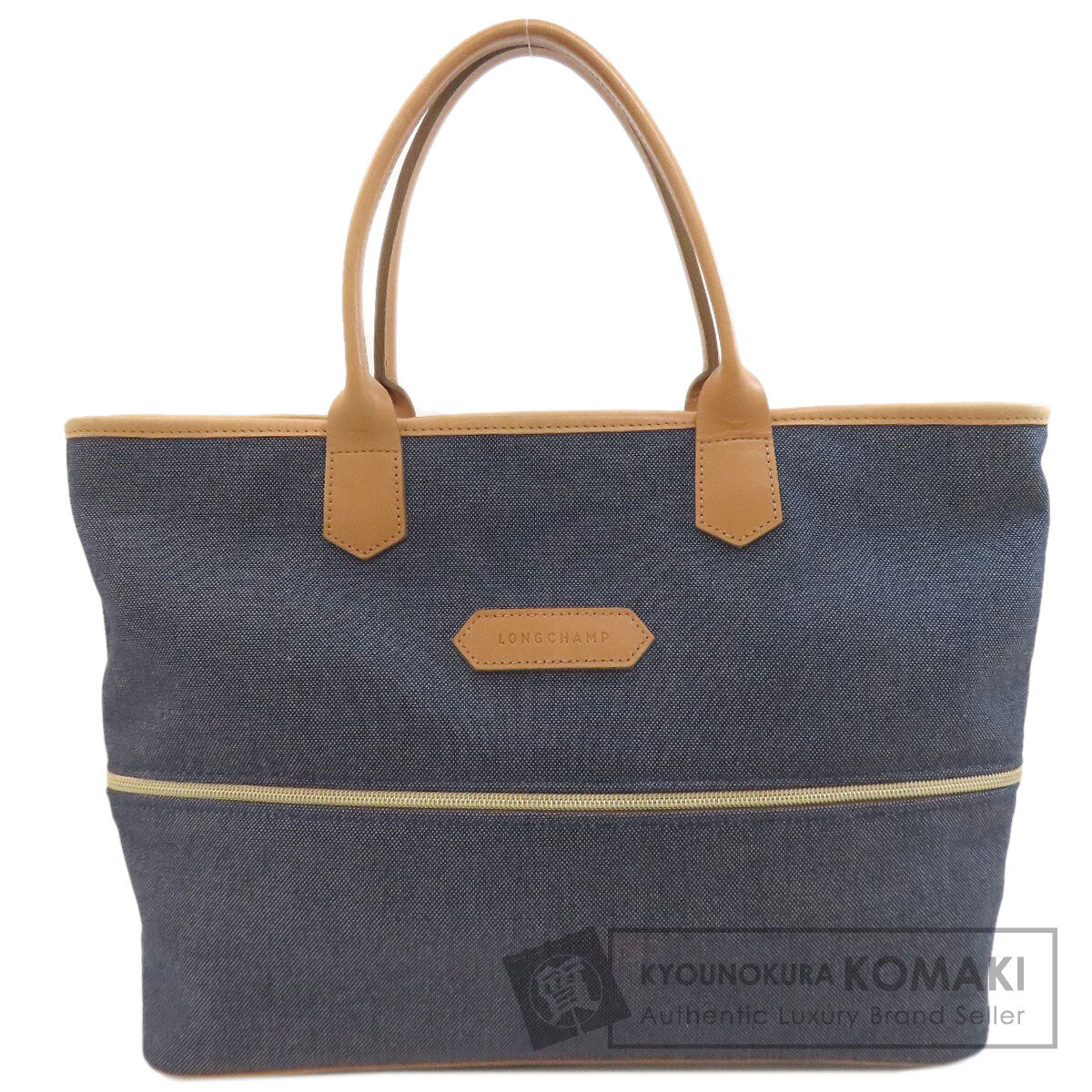Longchamp logo Handbag Denim Ladies [Used]