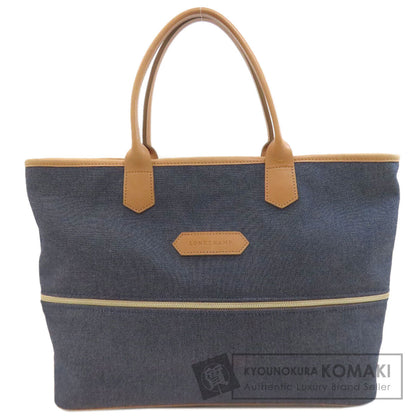 Longchamp logo Handbag Denim Ladies [Used]