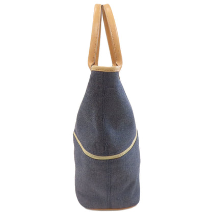 Longchamp logo Handbag Denim Ladies [Used]