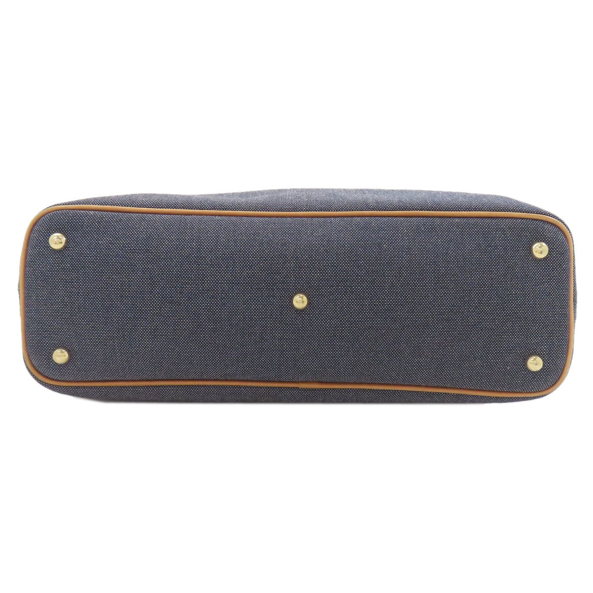 Longchamp logo Handbag Denim Ladies [Used]