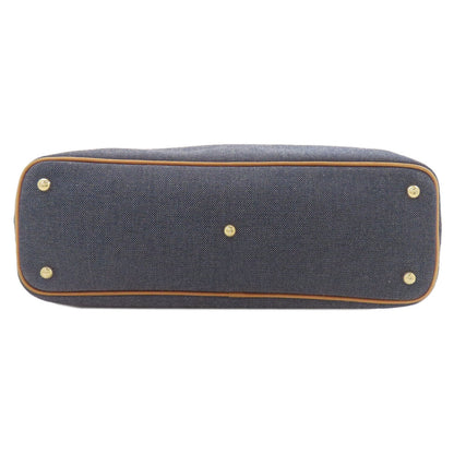 Longchamp logo Handbag Denim Ladies [Used]