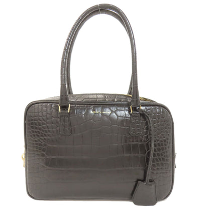 ADMJ Embossing Tote Bag Leather Ladies [Used]