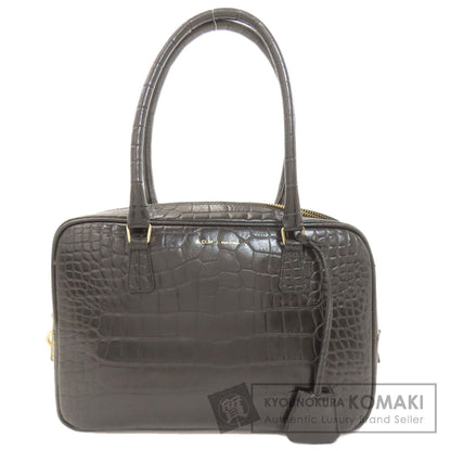 ADMJ Embossing Tote Bag Leather Ladies [Used]