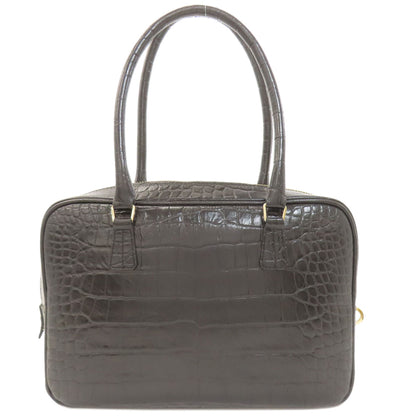 ADMJ Embossing Tote Bag Leather Ladies [Used]