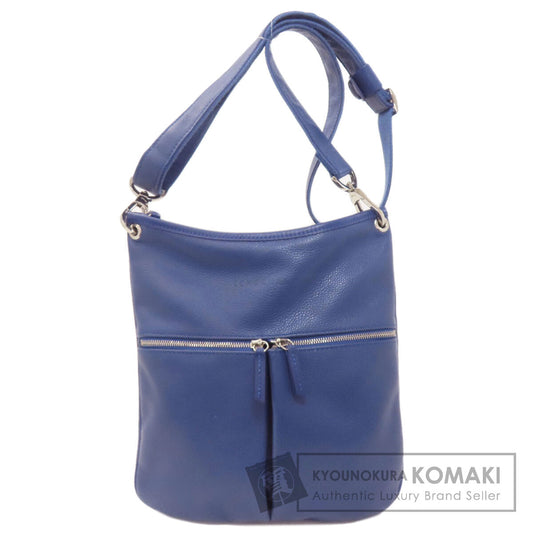 Longchamp logo Shoulder Bag Leather Ladies [Used]