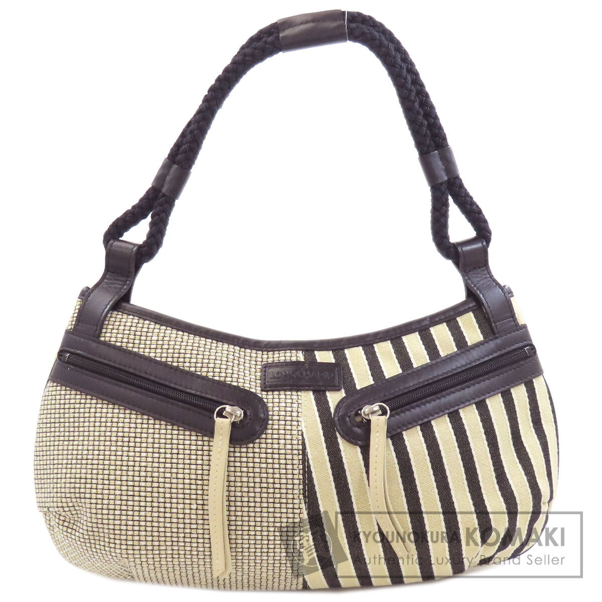 Longchamp logo Handbag Canvas Ladies [Used]