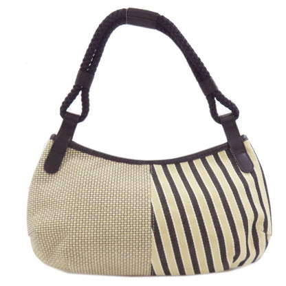 Longchamp logo Handbag Canvas Ladies [Used]