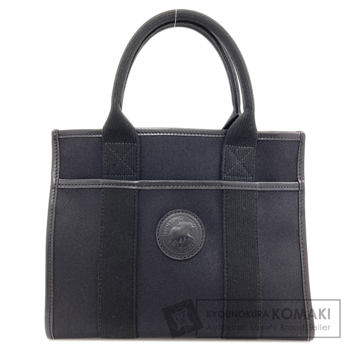 HUNTING WORLD logo Handbag Canvas Ladies [Used]